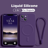 Original Silicone For Magnetic Wireless Charge Case for iPhone