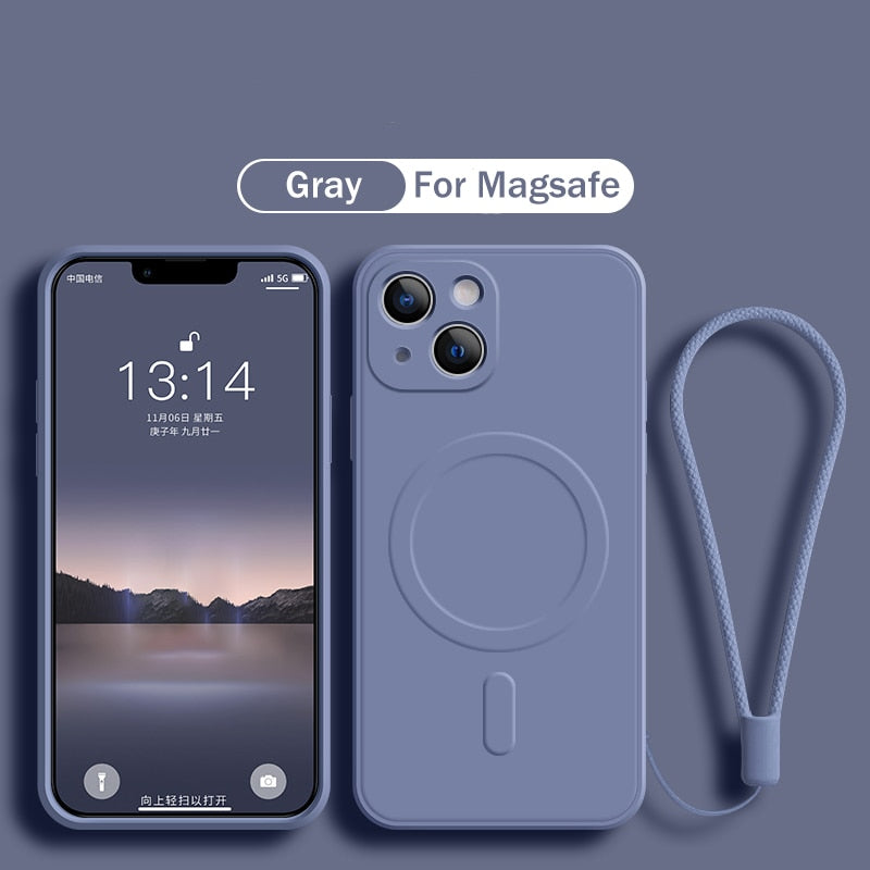 Original Silicone For Magnetic Wireless Charge Case for iPhone