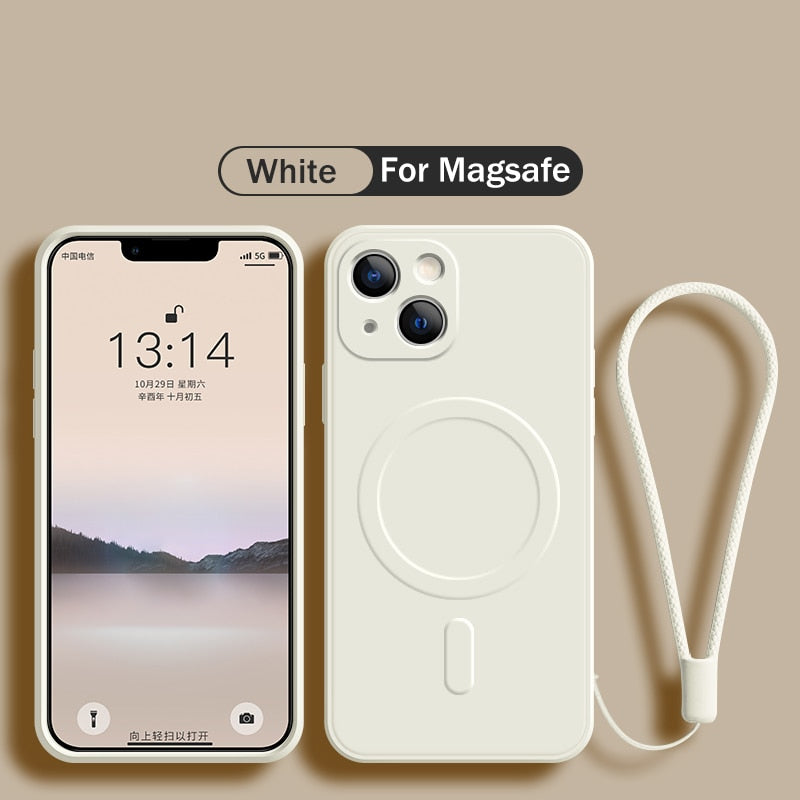 Original Silicone For Magnetic Wireless Charge Case for iPhone