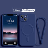 Original Silicone For Magnetic Wireless Charge Case for iPhone