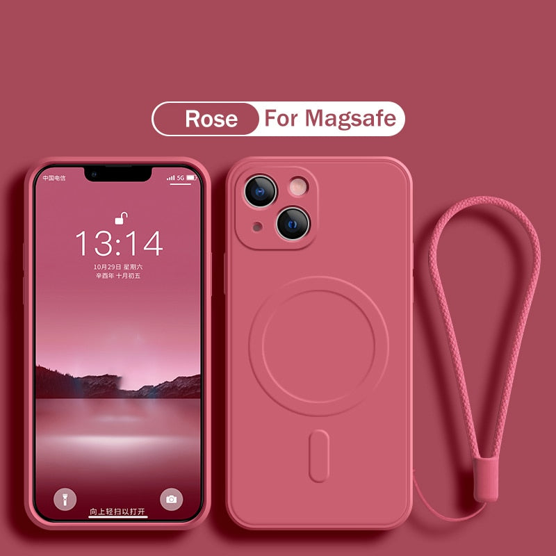 Original Silicone For Magnetic Wireless Charge Case for iPhone