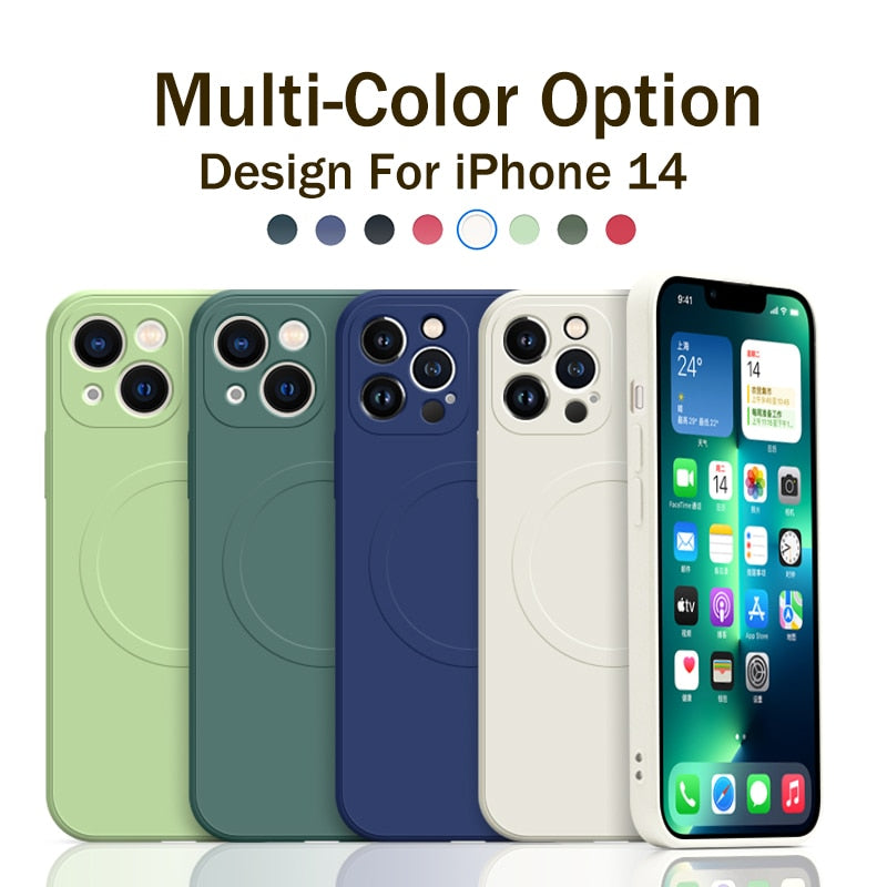 Original Silicone For Magnetic Wireless Charge Case for iPhone