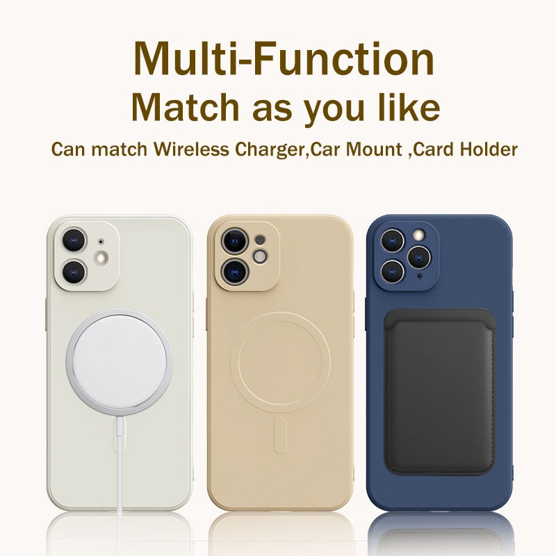 Original Silicone For Magnetic Wireless Charge Case for iPhone