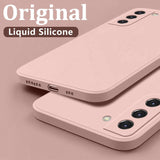 Square Liquid Silicone Phone Case For Samsung