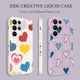 Plaid Love Phone Case For Samsung Galaxy