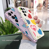 Plaid Love Phone Case For Samsung Galaxy