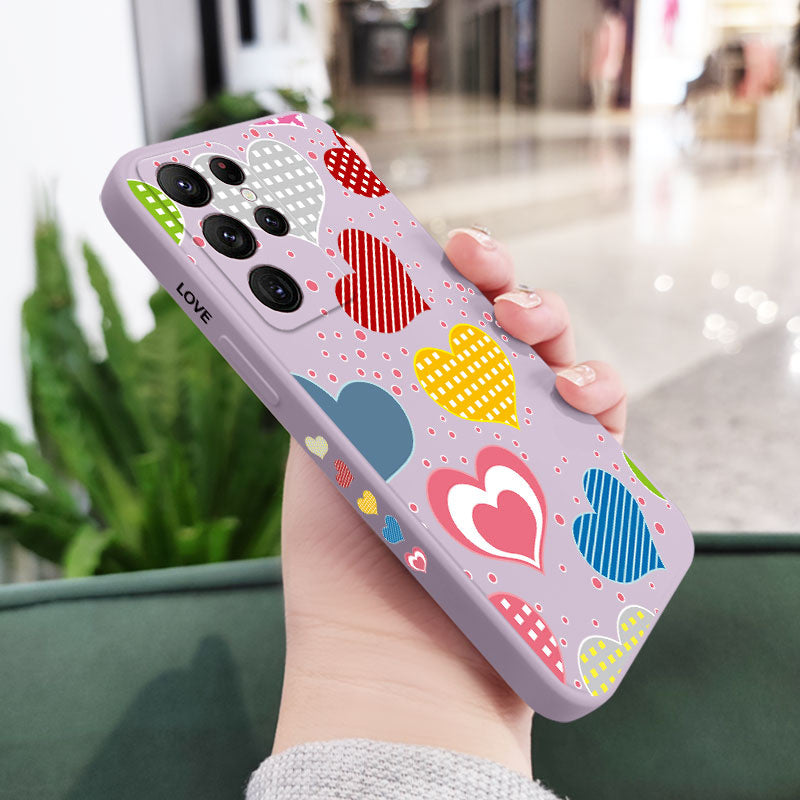 Plaid Love Phone Case For Samsung Galaxy