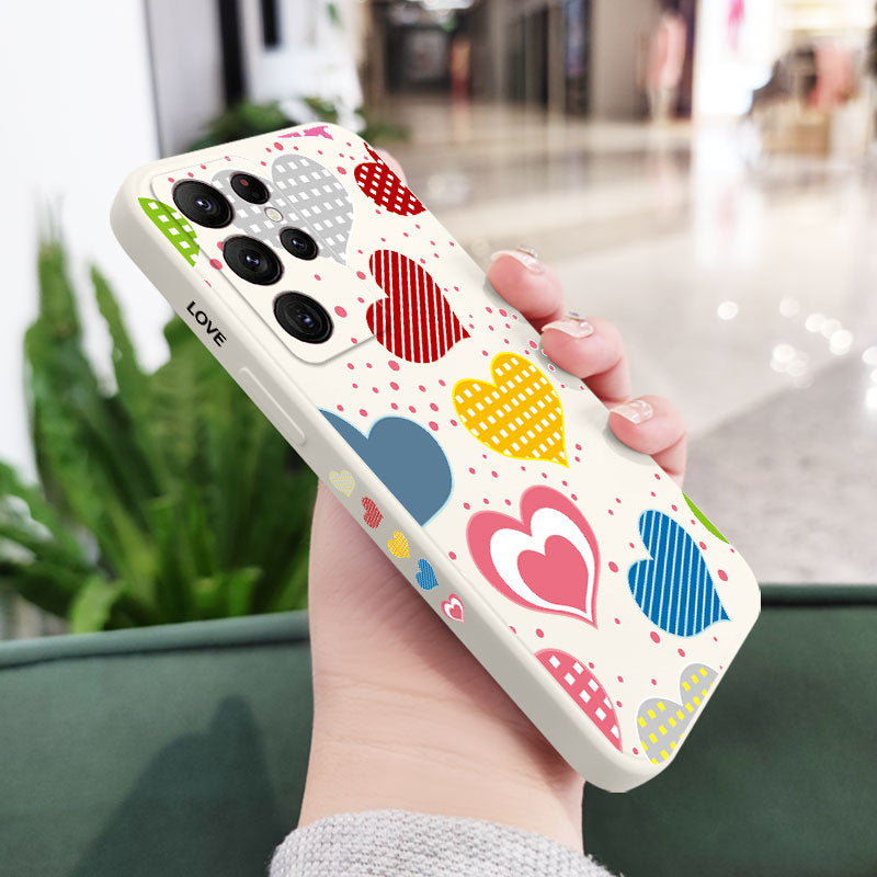 Plaid Love Phone Case For Samsung Galaxy
