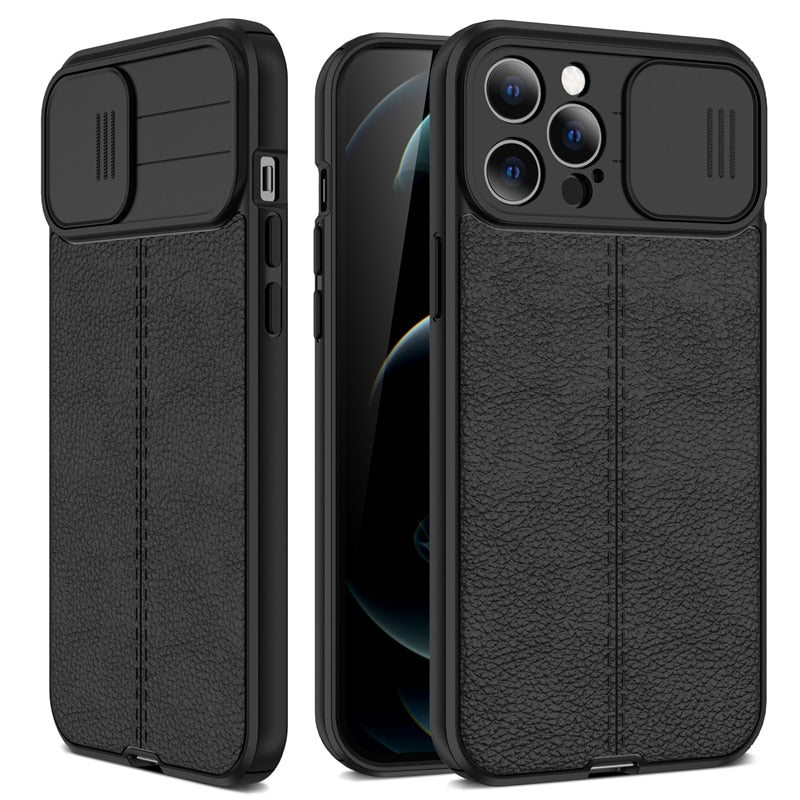 Slide Camera Lens Protection Case For iPhone