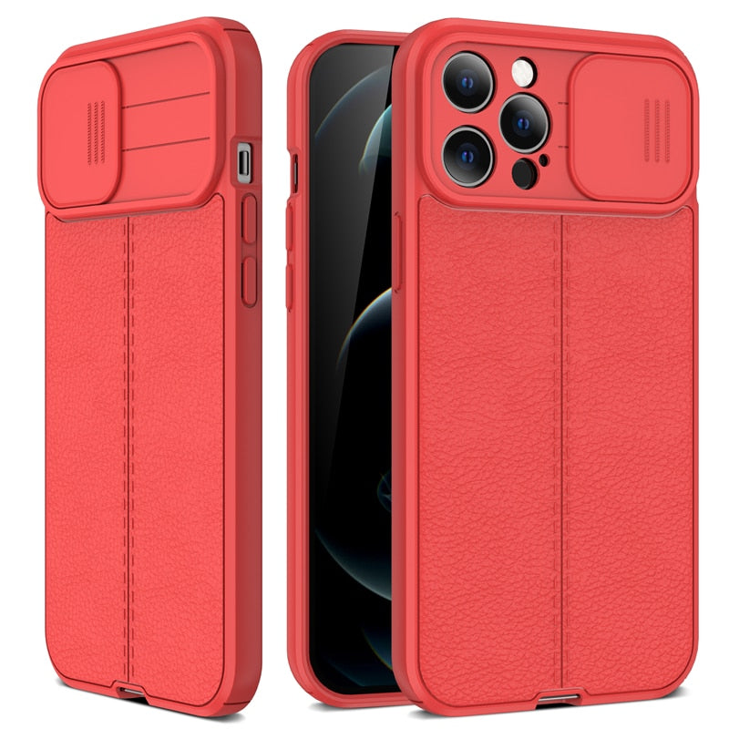Slide Camera Lens Protection Case For iPhone