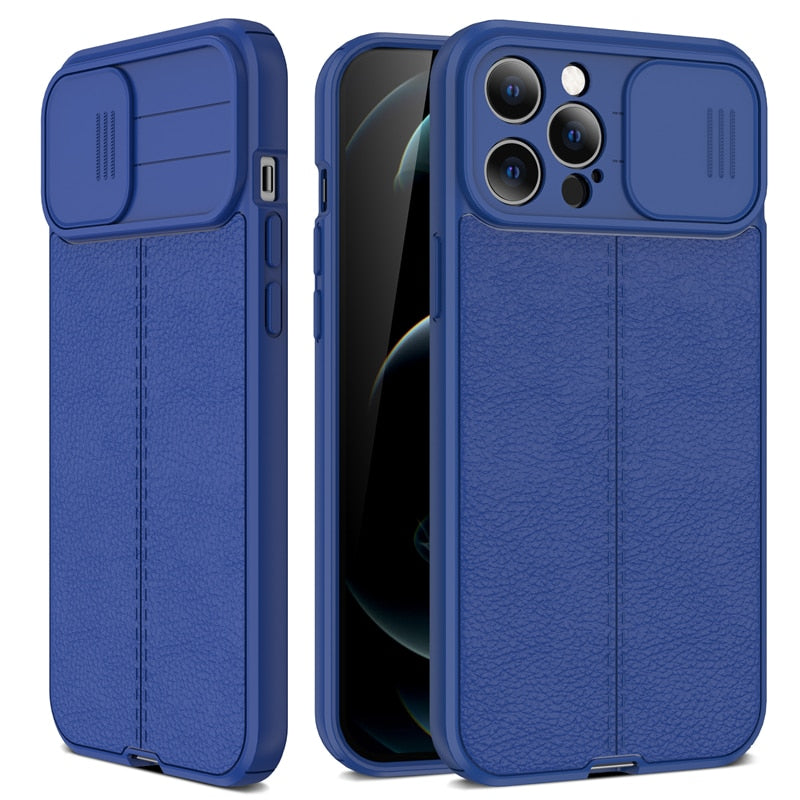 Slide Camera Lens Protection Case For iPhone