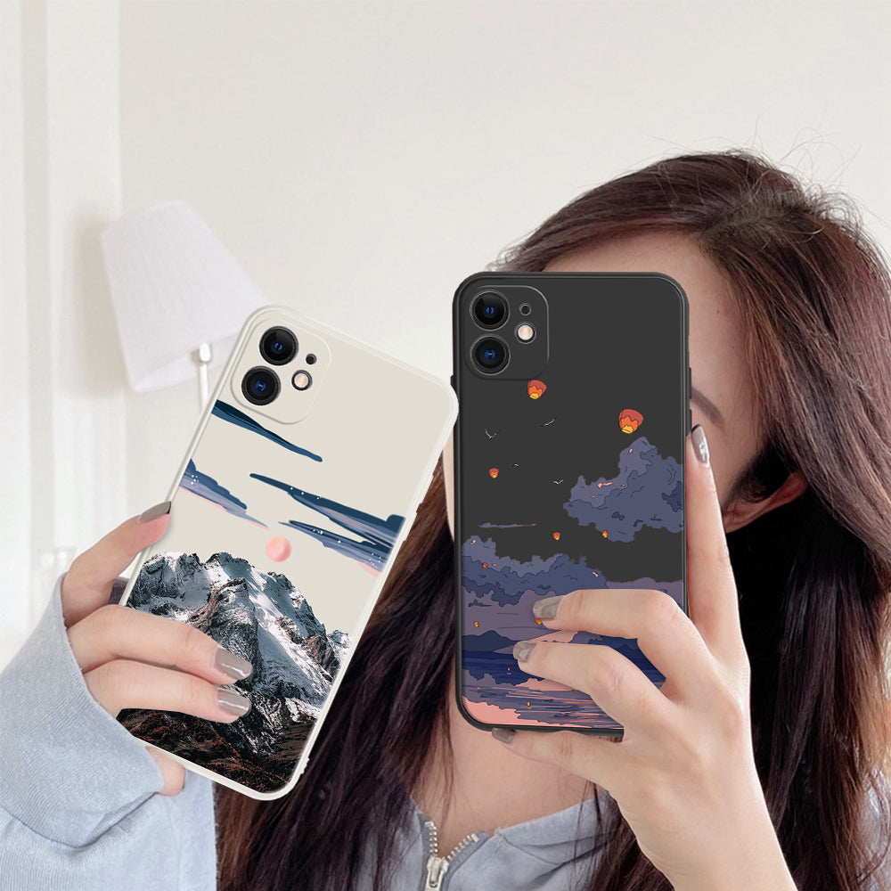 Snow Mountain Soft Silicone Case For Samsung
