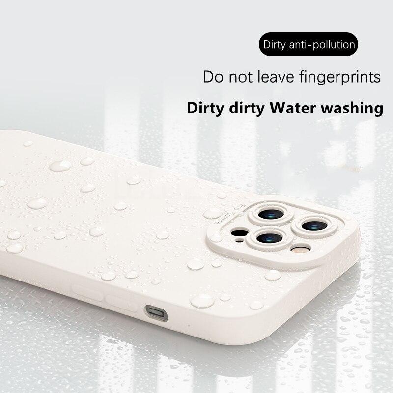 Soft Silicone Solid Color Case For iPhone