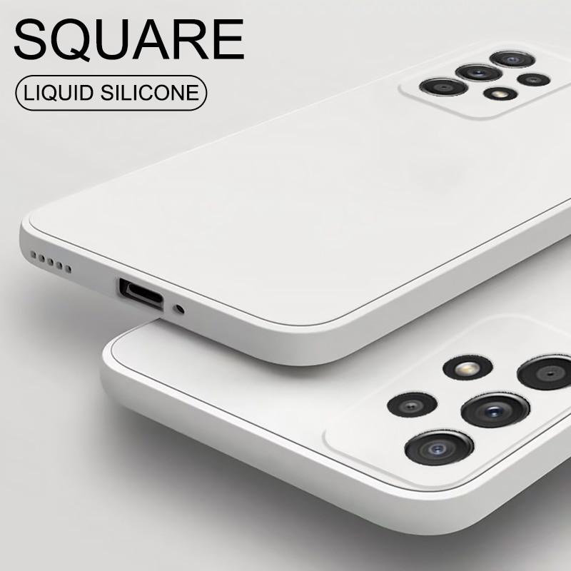 Square Liquid Silicone Case For Samsung