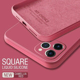 Square Liquid Silicone Case For Samsung