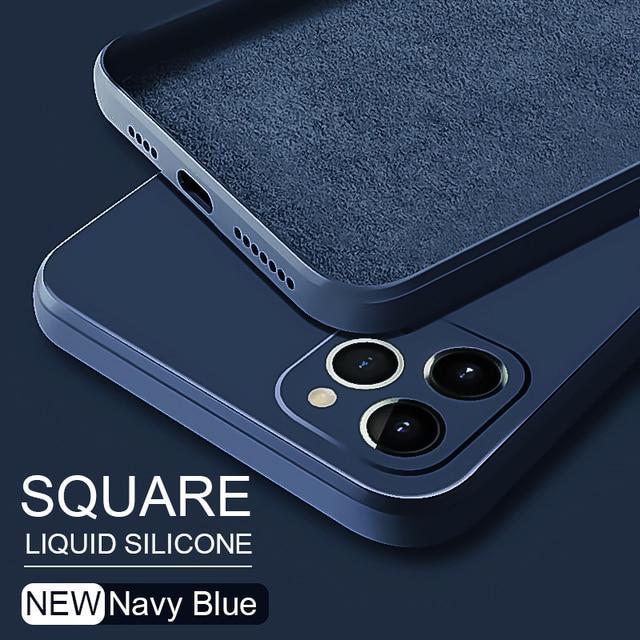 Square Liquid Silicone Case For Samsung