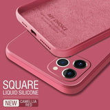 Square Liquid Silicone Case For Samsung