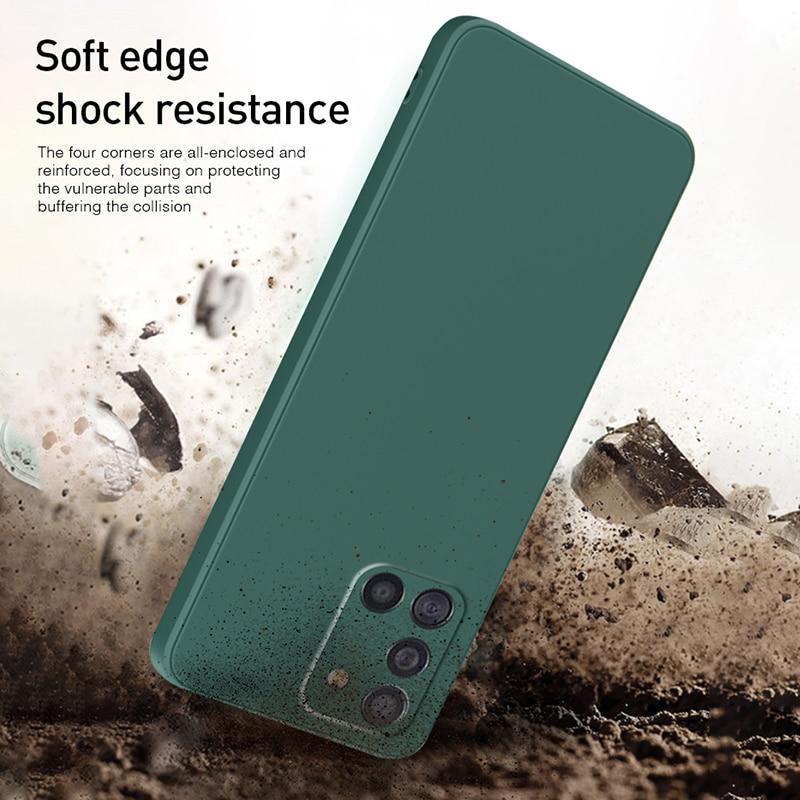 Square Liquid Silicone Case For Samsung