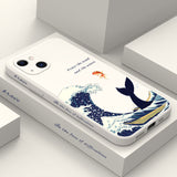Storm Blue Whale Phone Case For iPhone
