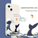 Storm Blue Whale Phone Case For iPhone