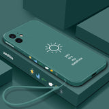 Ultra-thin Cute Clock Square Liquid Silicone Phone Case For iPhone