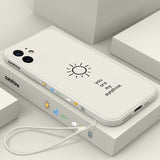 Ultra-thin Cute Clock Square Liquid Silicone Phone Case For iPhone
