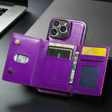 Glitter 2 in 1 Leather Wallet Case For iPhone