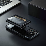 Glitter 2 in 1 Leather Wallet Case For iPhone