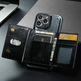 Glitter 2 in 1 Leather Wallet Case For iPhone