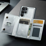Glitter 2 in 1 Leather Wallet Case For Samsung Galaxy