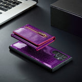 Glitter 2 in 1 Leather Wallet Case For Samsung Galaxy