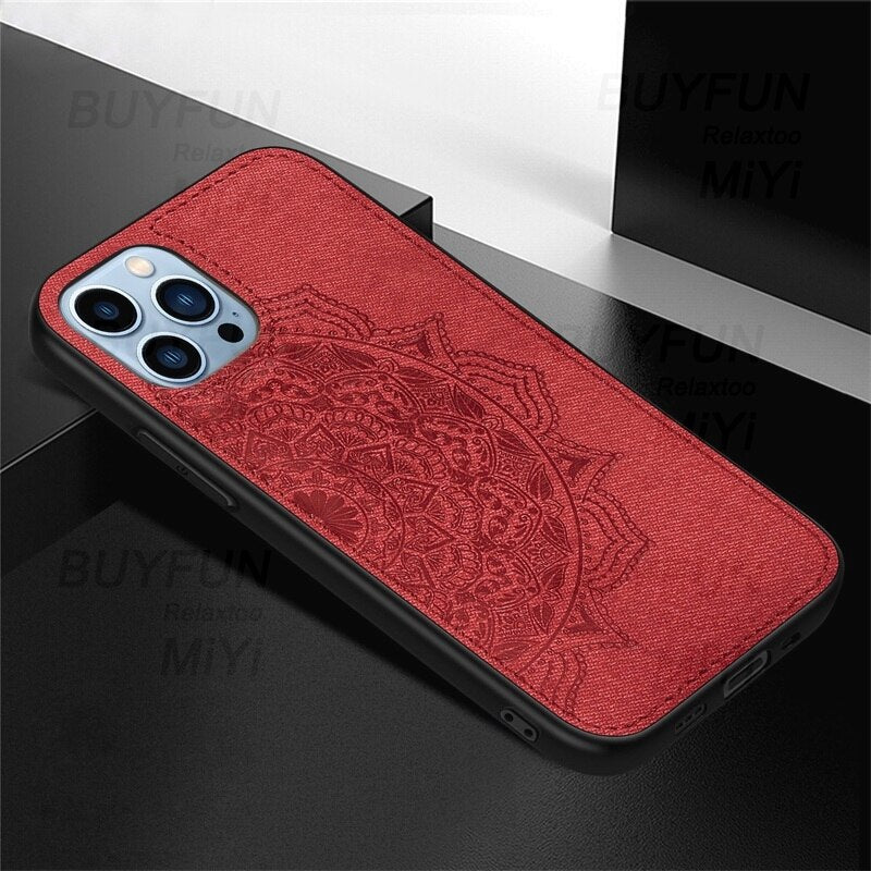 flower pattern classic fabric case for iphone