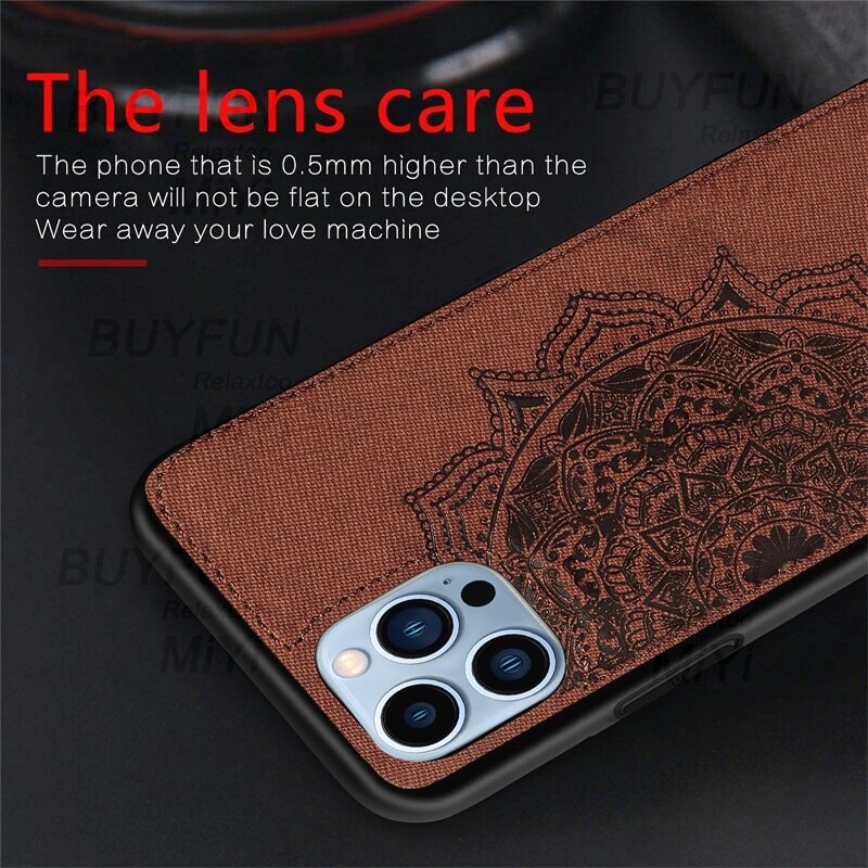 flower pattern classic fabric case for iphone