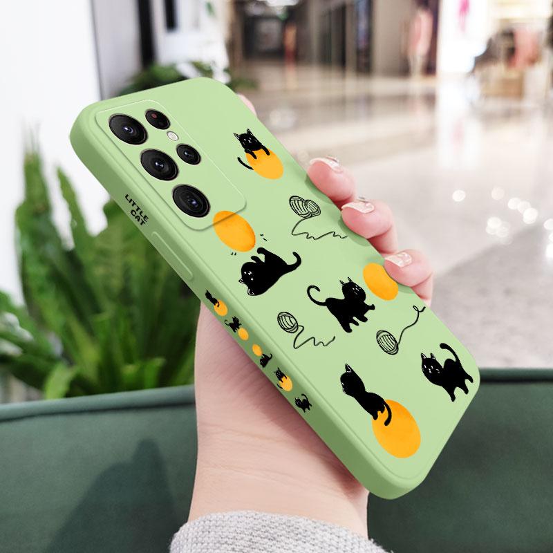 Cat Playing Rope Phone Case For Samsung Galaxy