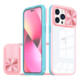 Clear Shockproof Slide Camera Lens Cap Case For iPhone