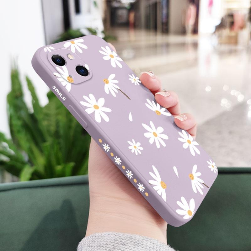 Daisy Flowers Silicone Case For iPhone