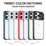 Clear Shockproof Slide Camera Lens Cap Case For iPhone