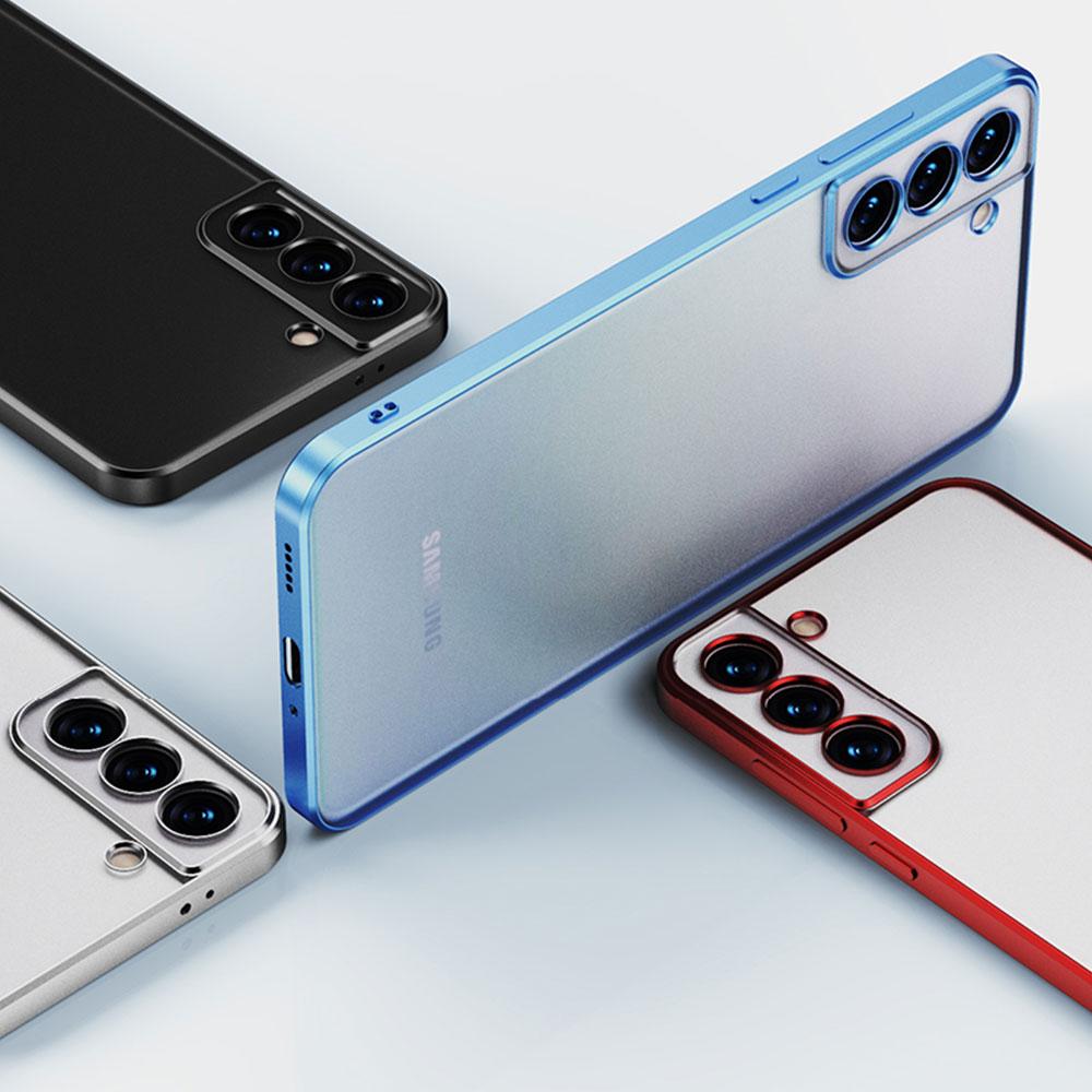 Luxury Plating Square Frame Silicone Case For Samsung