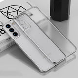 Luxury Plating Square Frame Silicone Case For Samsung