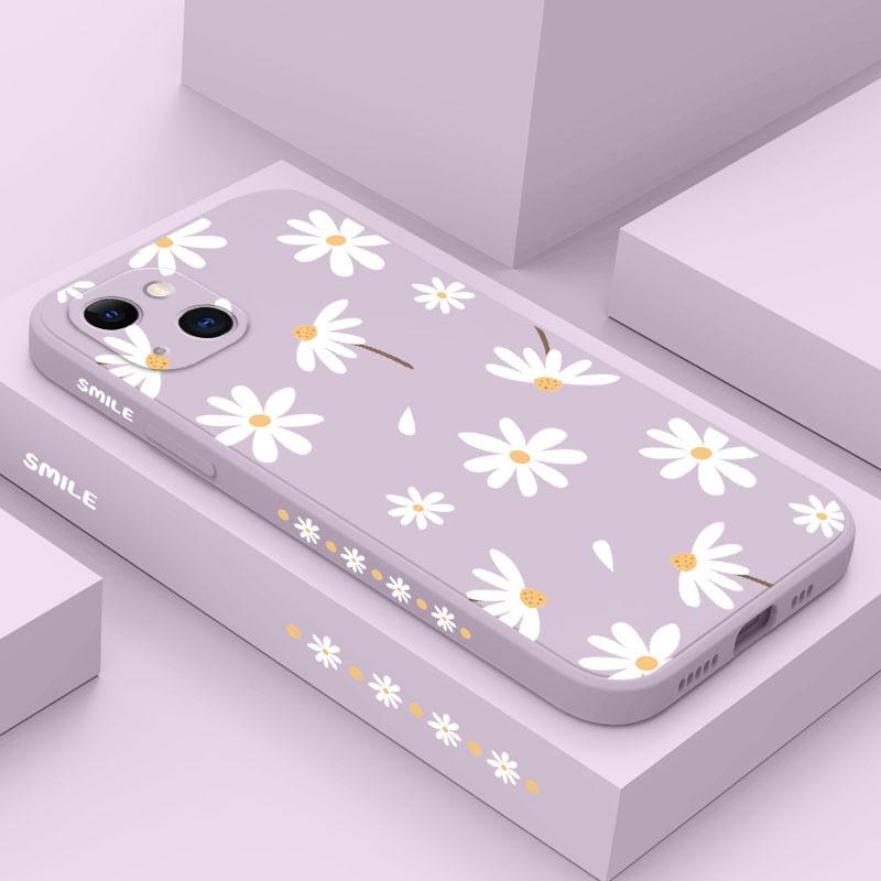 Daisy Flowers Silicone Case For iPhone