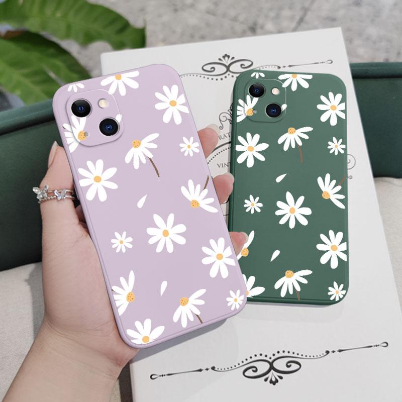Daisy Flowers Silicone Case For iPhone