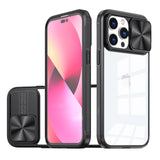 Clear Shockproof Slide Camera Lens Cap Case For iPhone