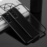 Luxury Plating Square Frame Silicone Case For Samsung