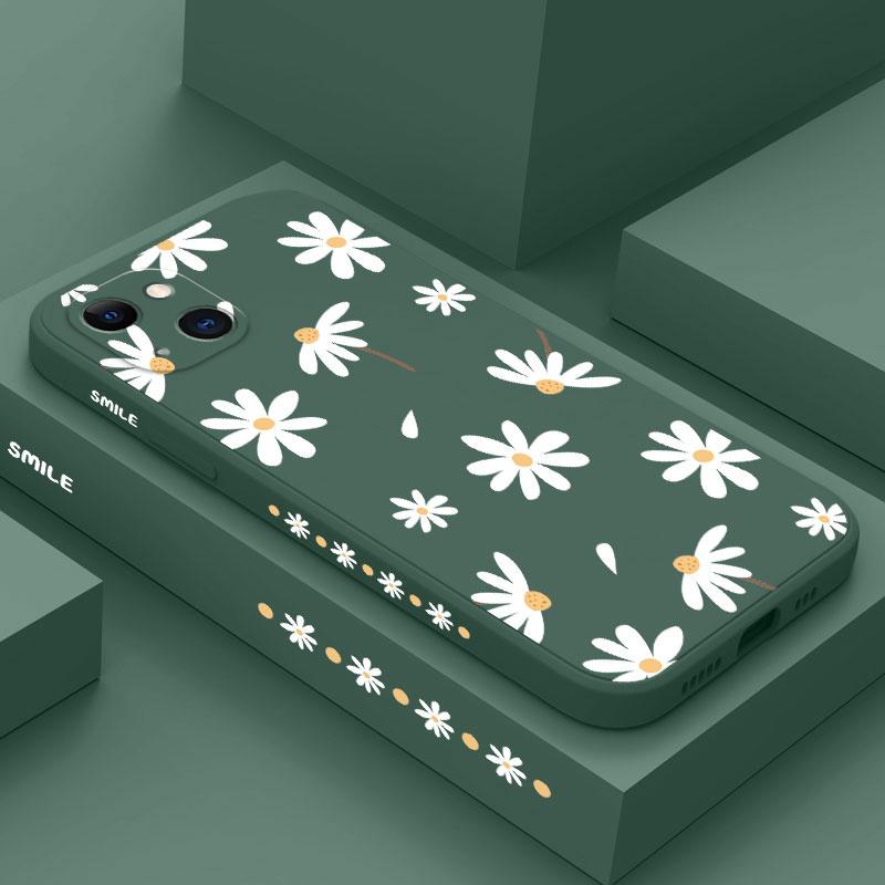 Daisy Flowers Silicone Case For iPhone