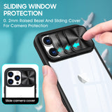 Clear Shockproof Slide Camera Lens Cap Case For iPhone
