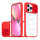 Clear Shockproof Slide Camera Lens Cap Case For iPhone