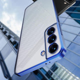 Luxury Plating Square Frame Silicone Case For Samsung