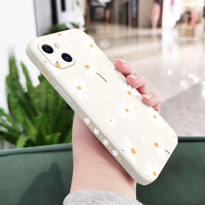 Daisy Flowers Silicone Case For iPhone