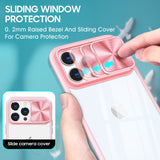 Clear Shockproof Slide Camera Lens Cap Case For iPhone