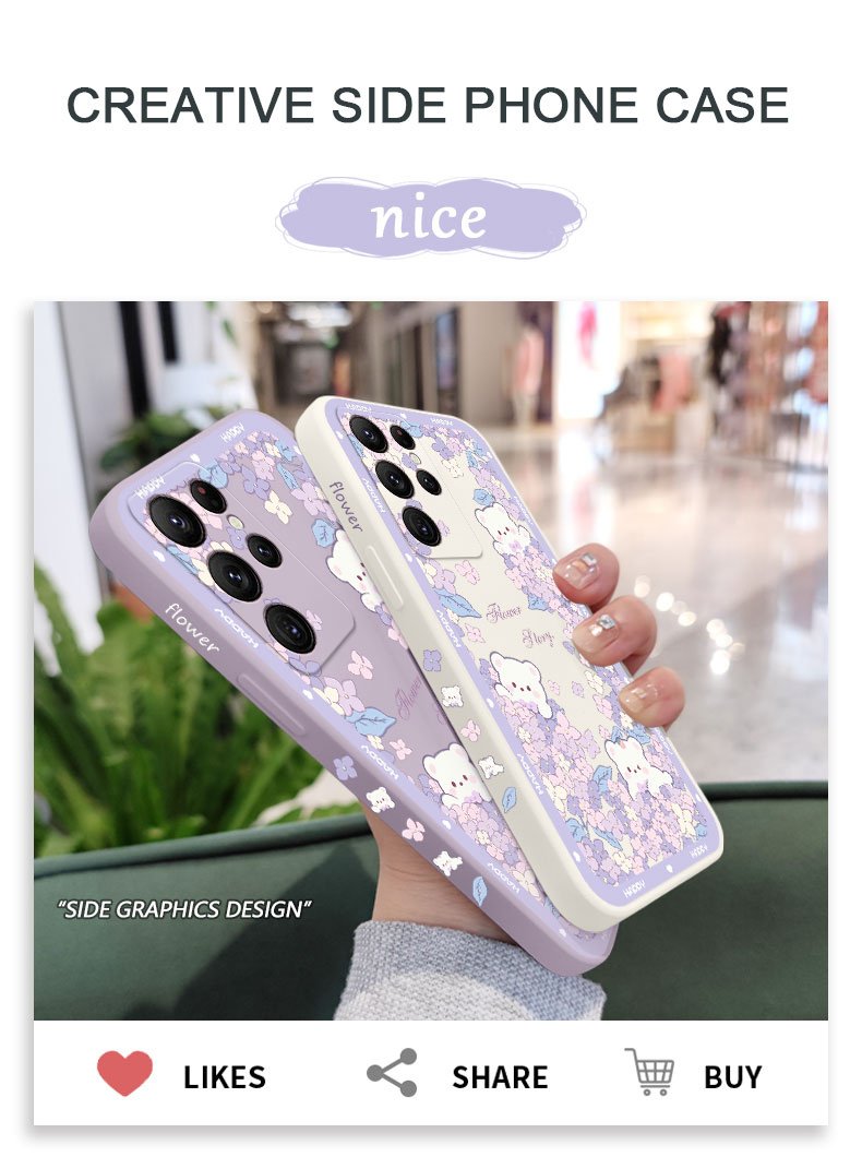 Flower Bush Bear Case For Samsung Galaxy